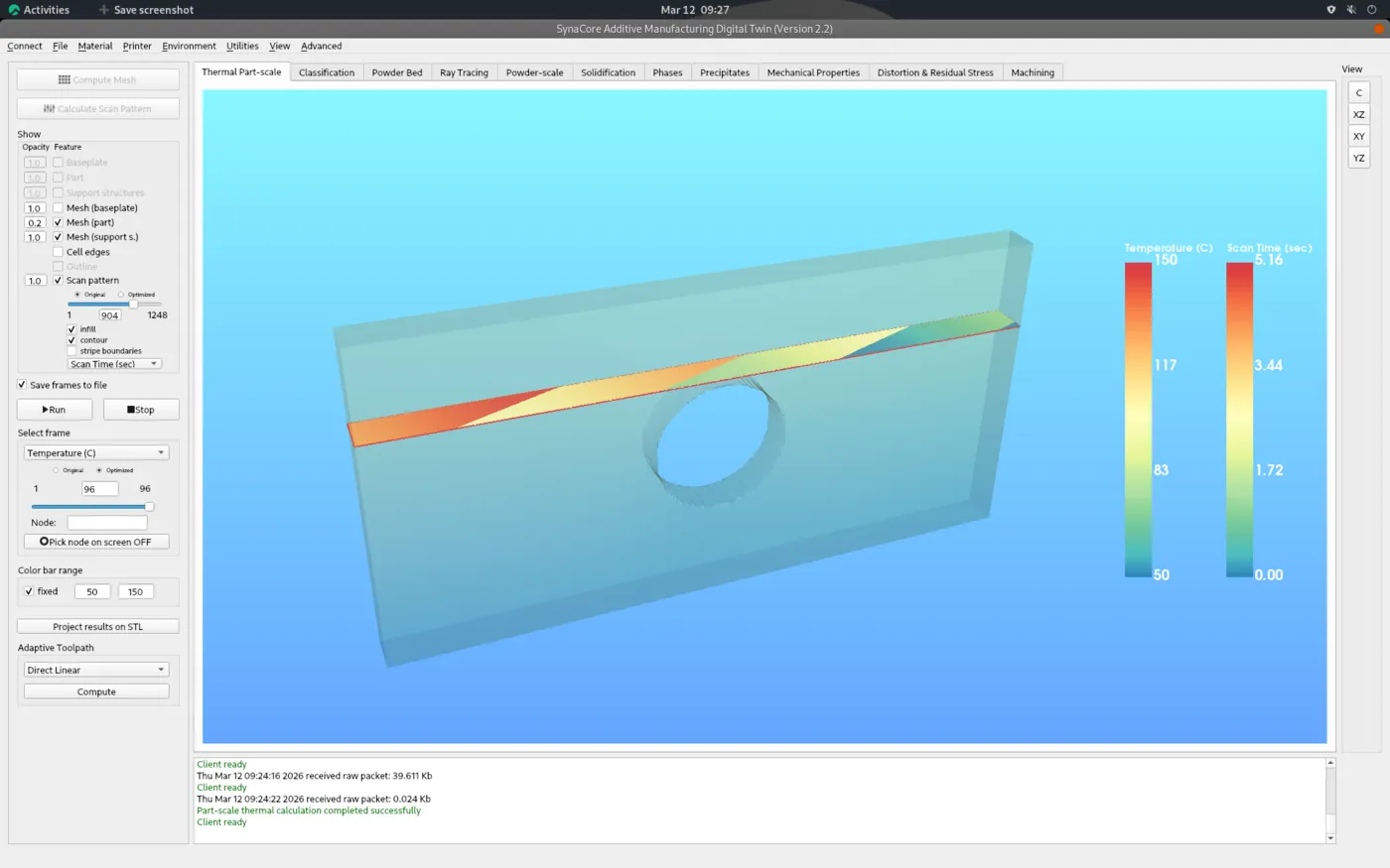 OVF scan pattern rendered in SynaCore AM-DT